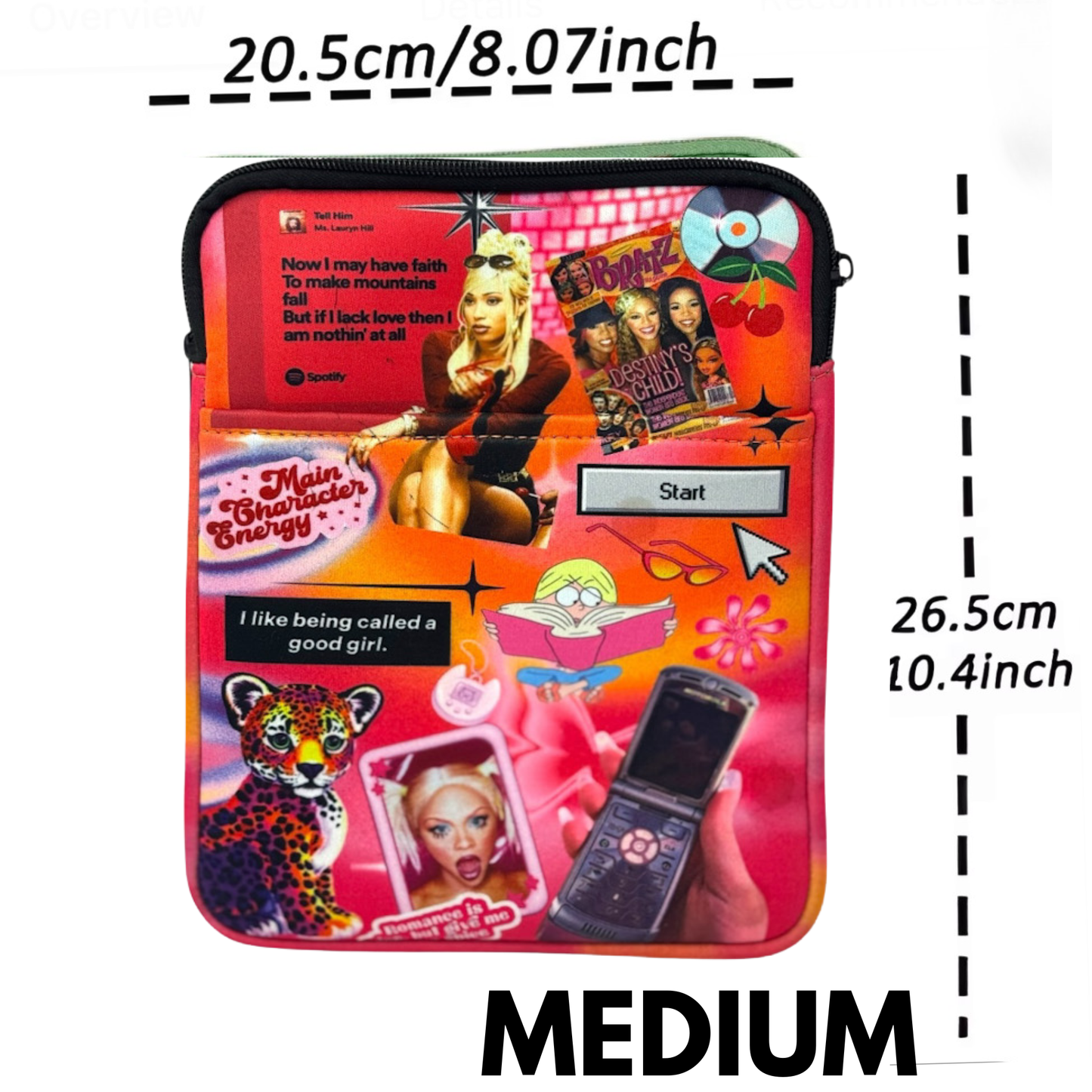 Y2K Realness Luxe Kindle & Book Sleeve (Waterrproof)