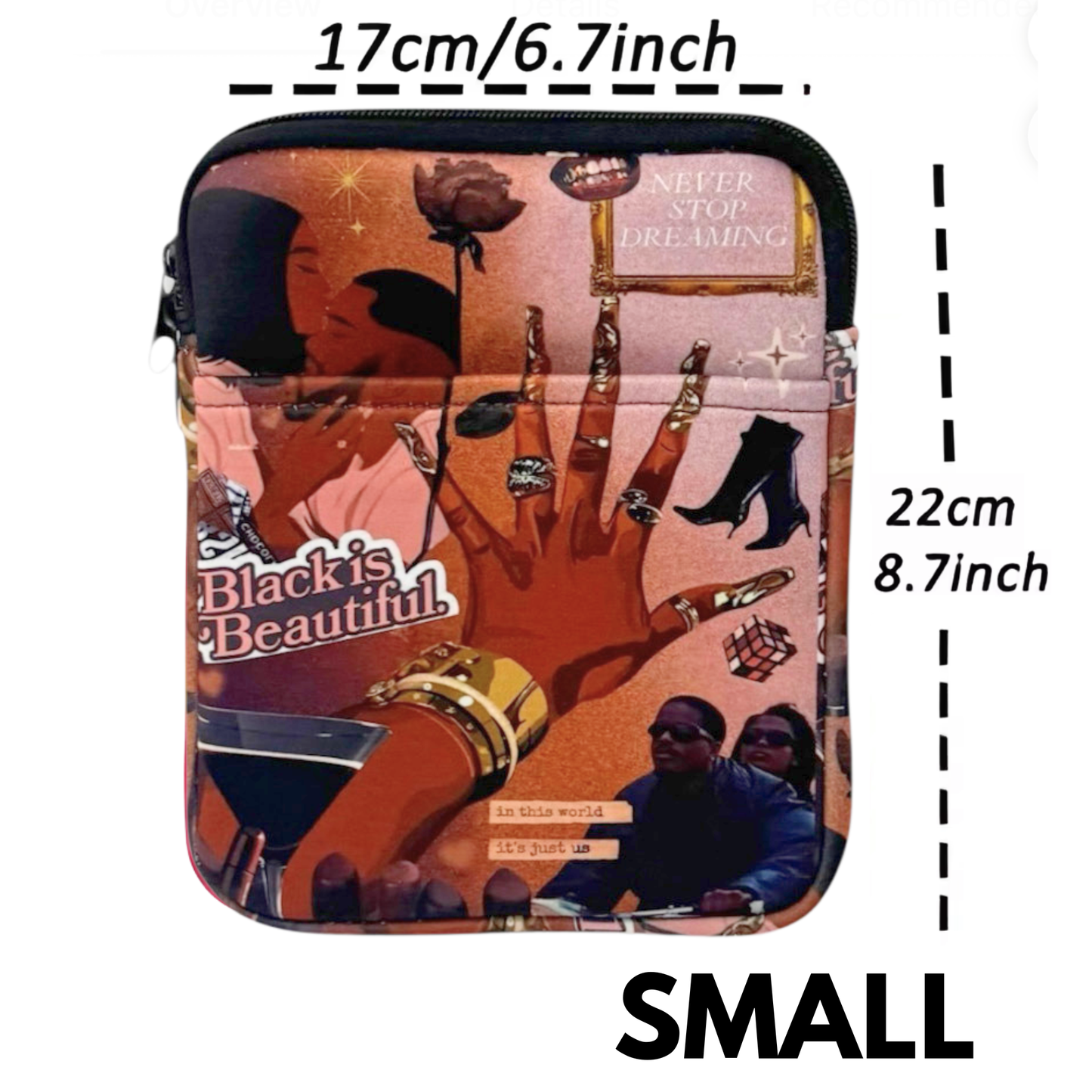 Black is Beautiful Luxe Kindle & Book Sleeve (Waterrproof)