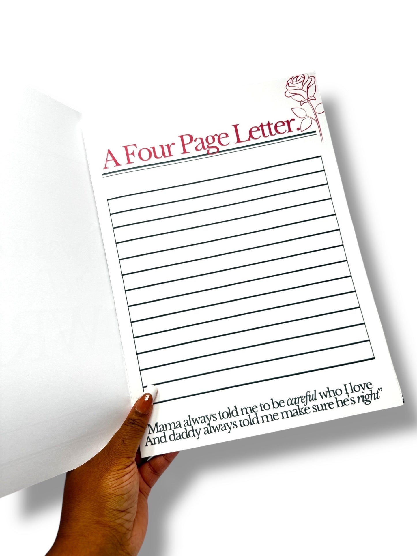 Jumbo 4-Page Letter Card – Inspired by Aaliyah’s Iconic Song 💌