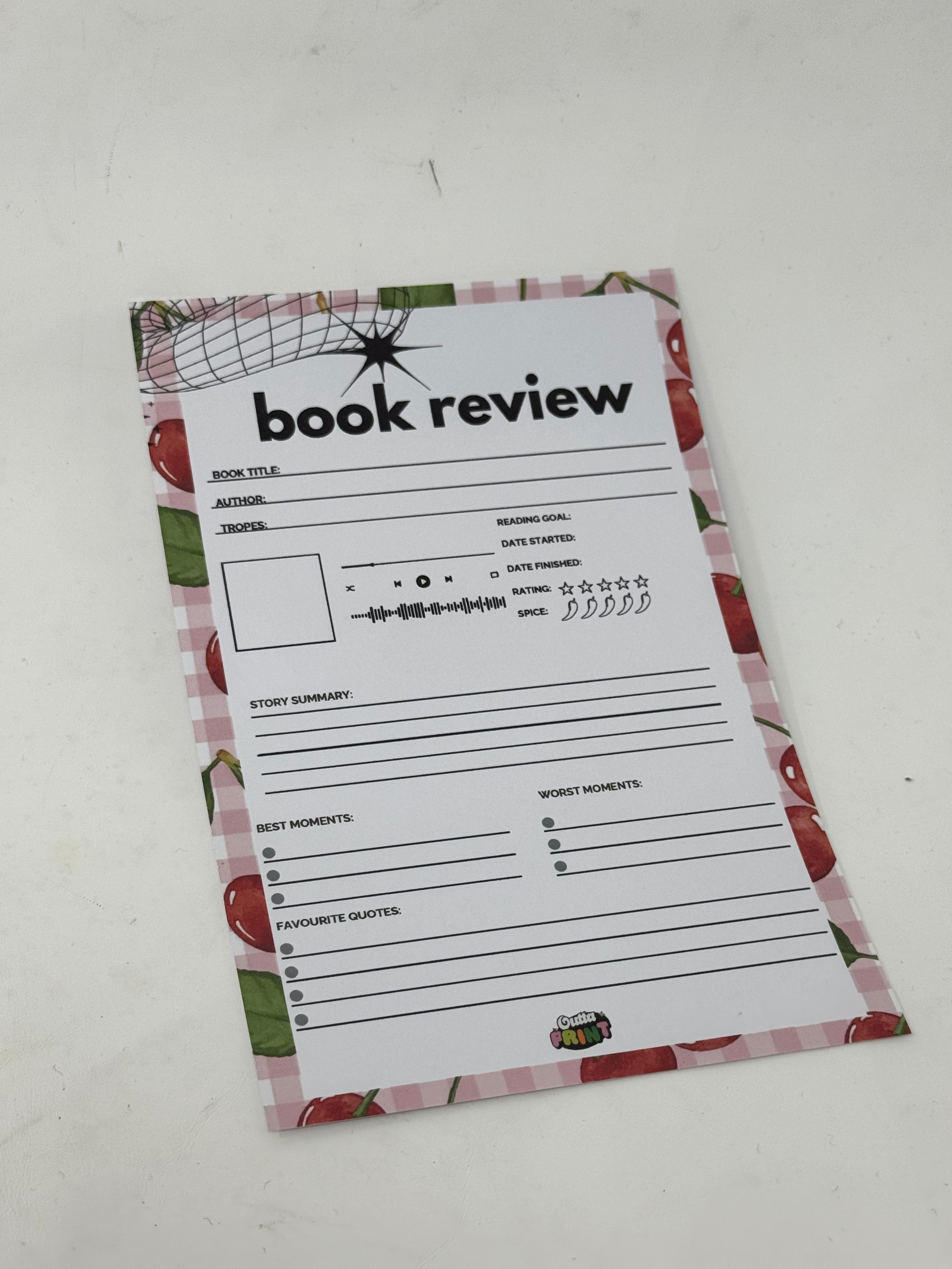 Book Review Sheets