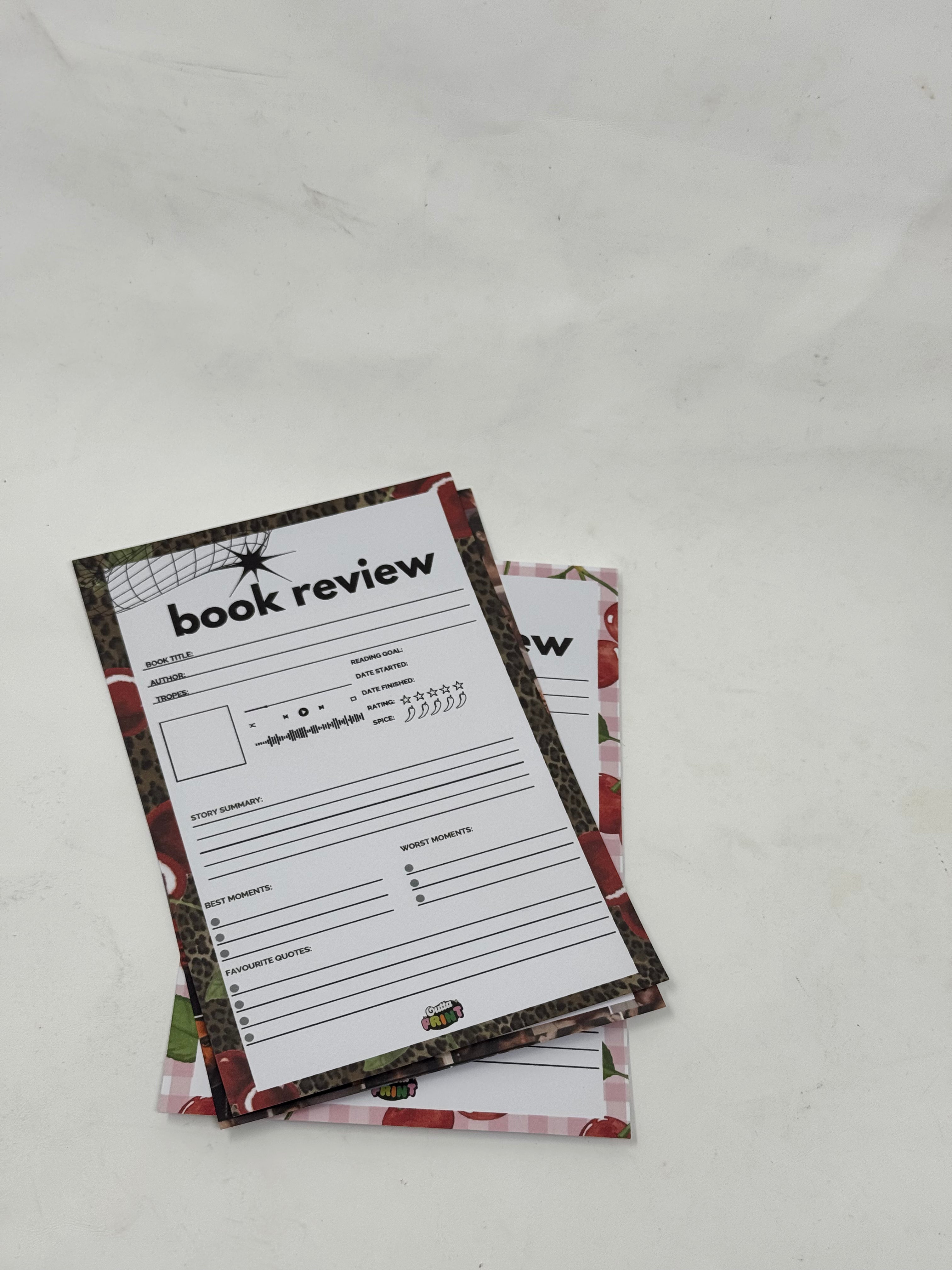Book Review Sheets