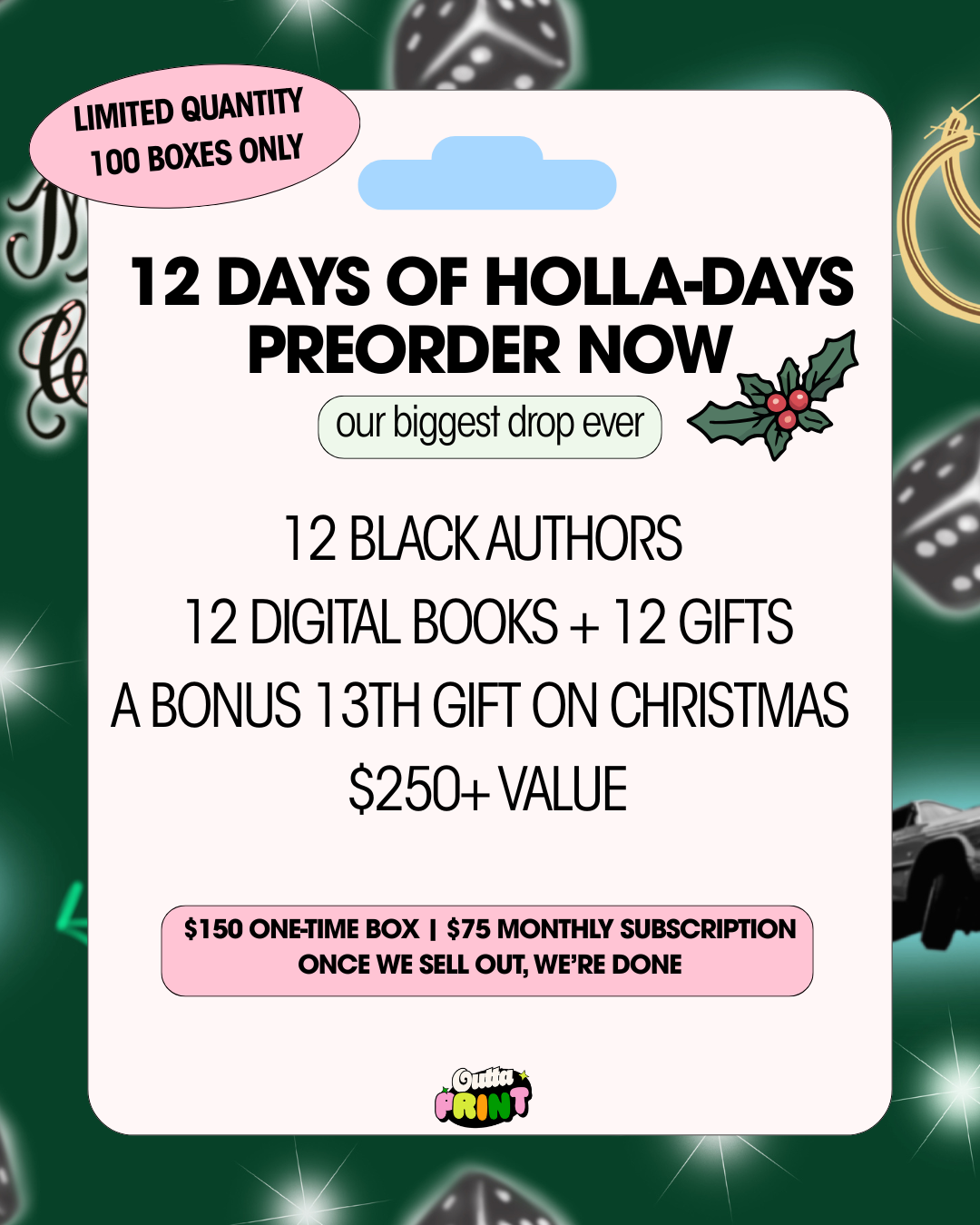 12 Days of Holla-days: One-Month Experience