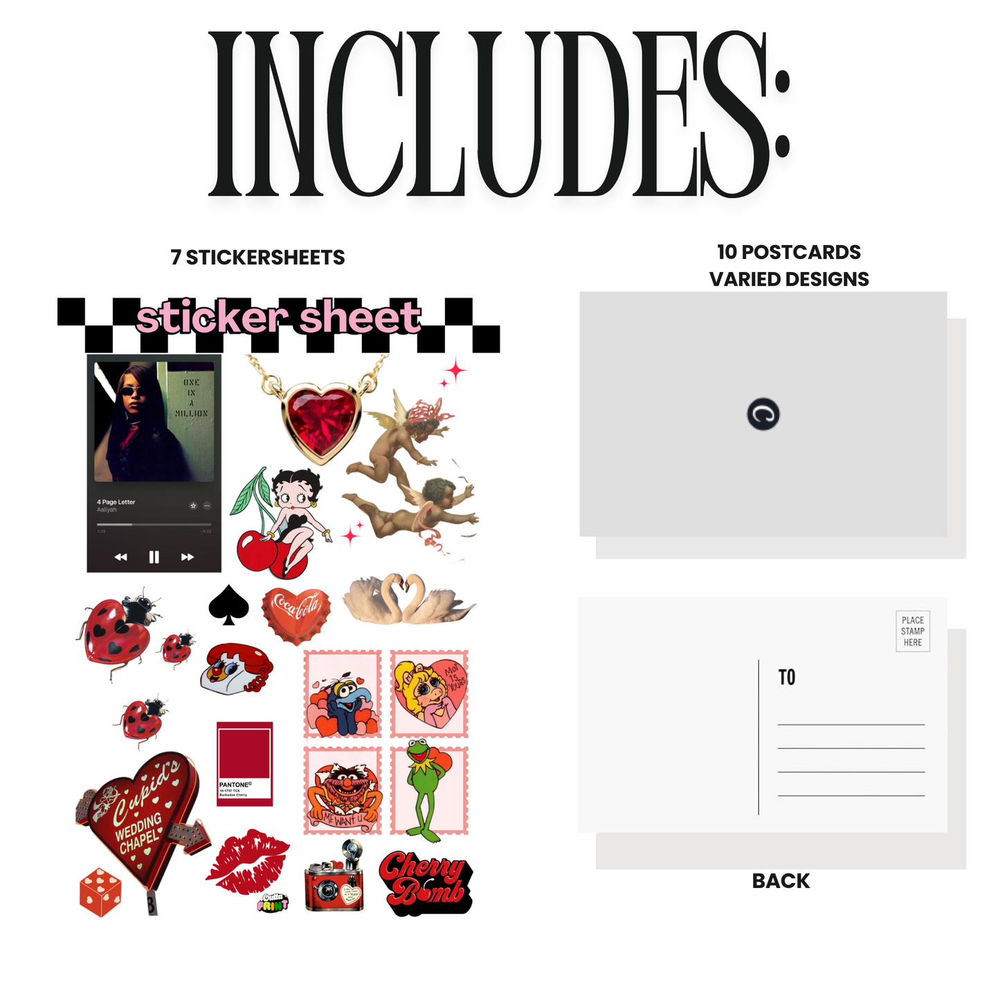 💌 Dear Bae: A ‘90s & Early 2000s Valentine’s Card & Sticker Set 💌