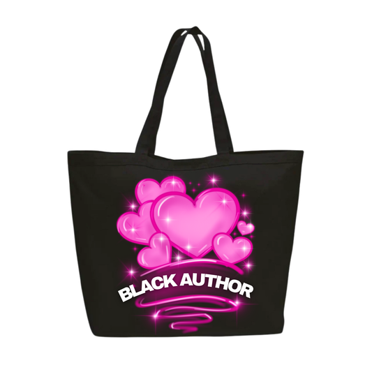 Black Author Airbrush Tote
