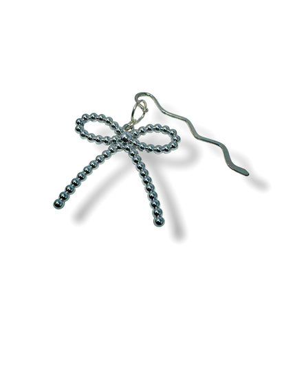 Silver Bow Book Hook Bookmark