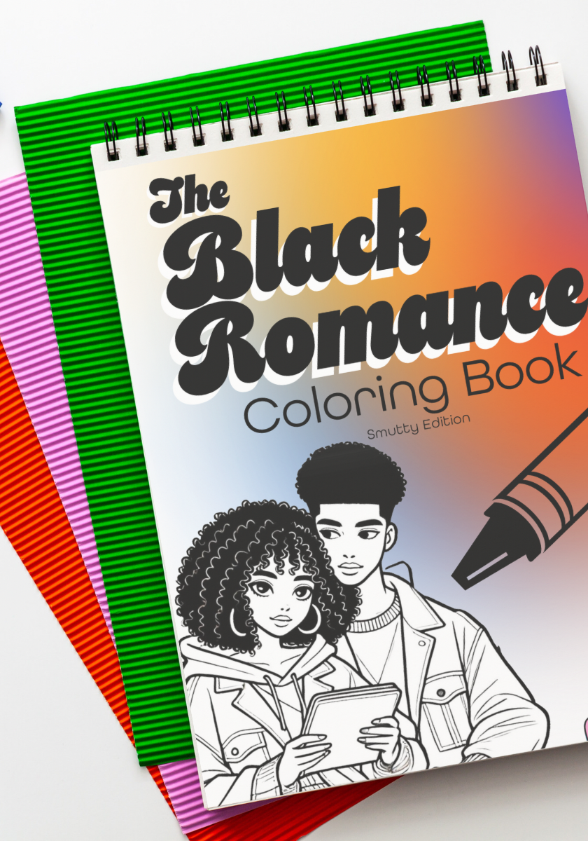 Black Romance Bookish Coloring Book - Celebrate Love and Creativity