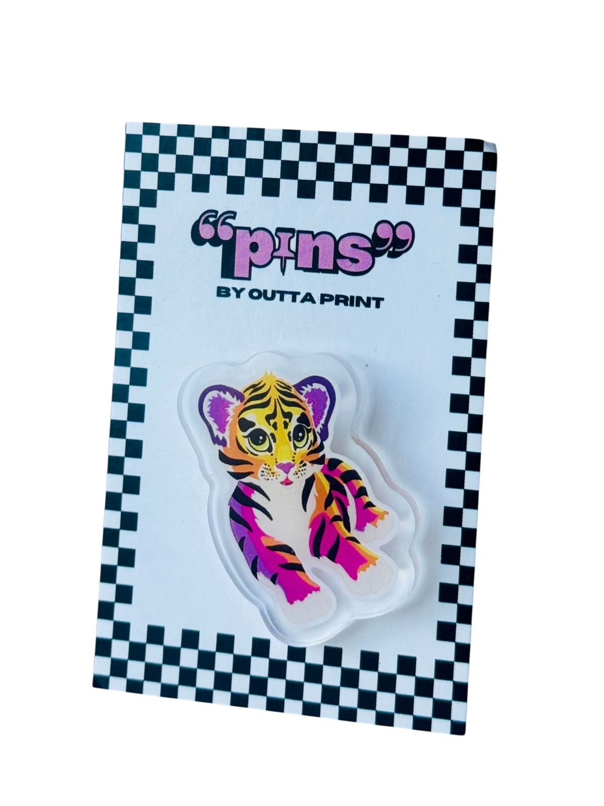 Lisa Frank Tiger Acrylic Pin