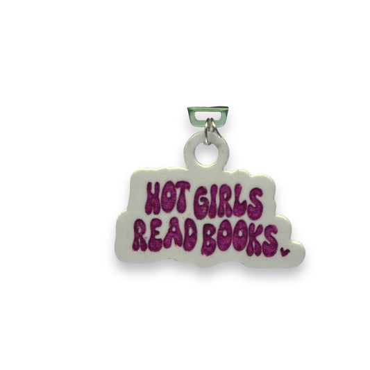 Hot Girls Read Books- Dust Plug Charm