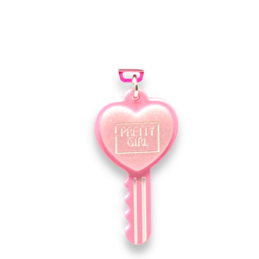 Pretty Girl Heart Key- Dust Plug Charm