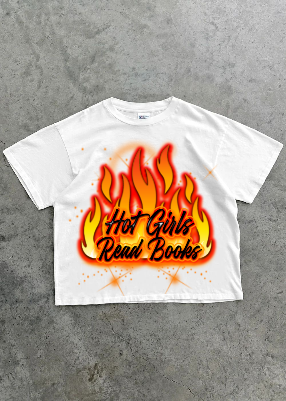 This Hot Girl Reads Airbrush Tee