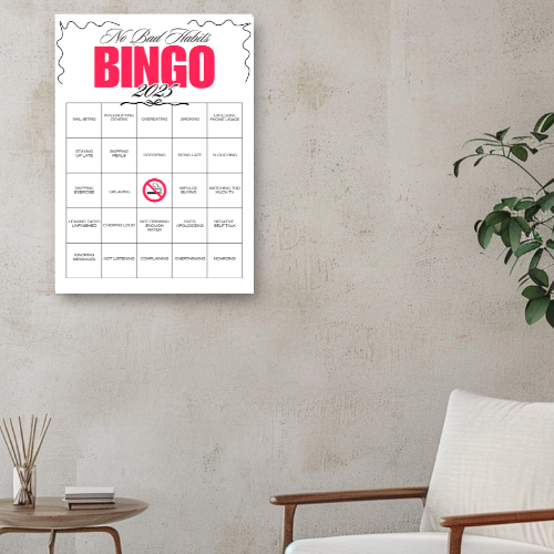 NO BAD HABITS BINGO POSTER (PREFILLED)