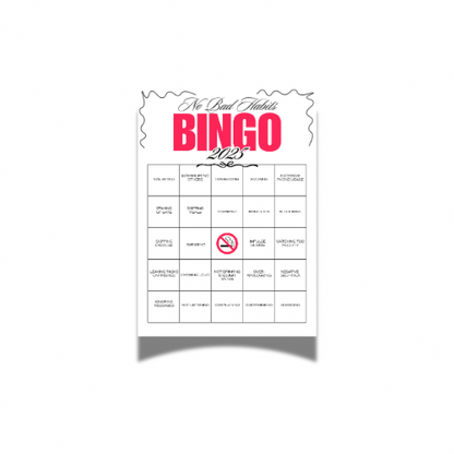 NO BAD HABITS BINGO POSTER (PREFILLED)